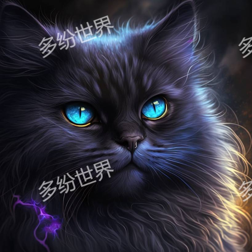 蓝眼睛黑色波斯猫